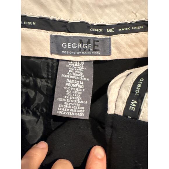 GEORGE ME by Mark Eisen Wide Leg Pants in Black Soot Women's Size 14 Average - Picture 3 of 8